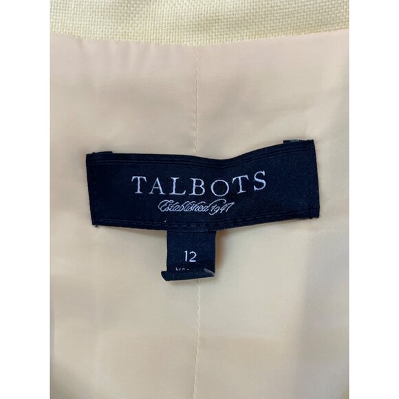 Talbots Vintage Women's Yellow 3 Front Button Jacket Sz 12 - Picture 6 of 8
